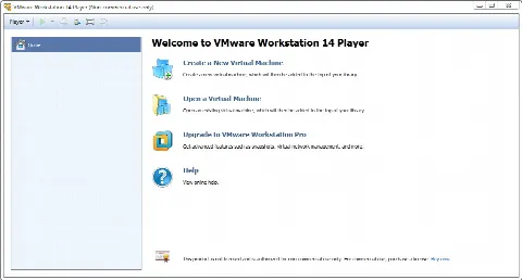 Скриншот №1 к программе VMware Workstation Player