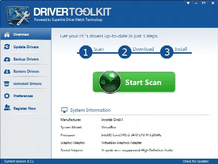 Скриншот №1 к программе Driver Toolkit
