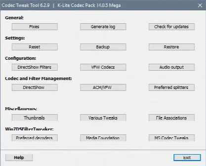 Скриншот №5 к программе K-Lite Codec Pack Mega