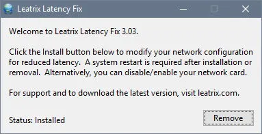 Скриншот №2 к программе Leatrix Latency Fix