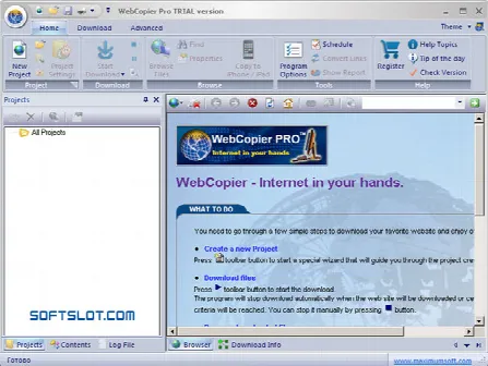 Скриншот №1 к программе WebCopier Pro