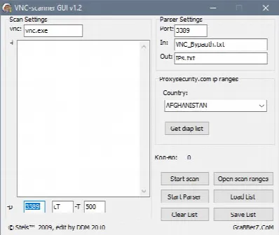 Скриншот №1 к программе VNC Scanner GUI