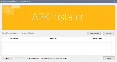 Скриншот №1 к программе ADB Driver Installer