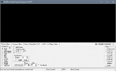 Скриншот №1 к программе RealTerm: Serial/TCP