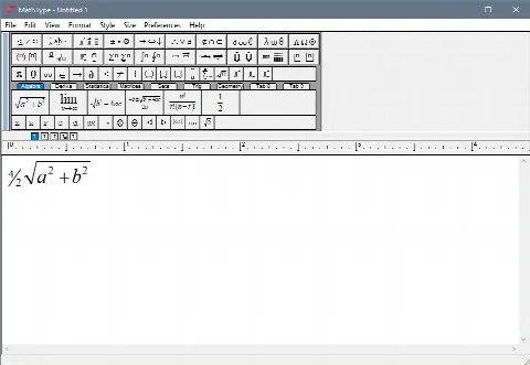 Скриншот №1 к программе MathType