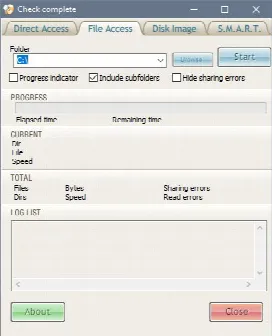 Скриншот №2 к программе Disk Checker