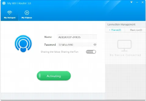 Скриншот №1 к программе My WIFI Router