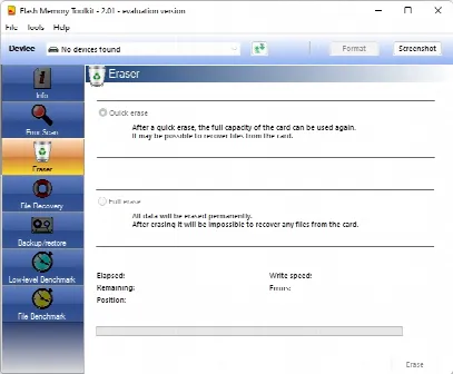 Скриншот №3 к программе Flash Memory Toolkit