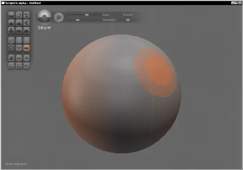 Скриншот №1 к программе Sculptris