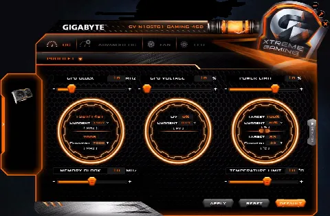 Скриншот №1 к программе GIGABYTE Extreme Gaming Engine