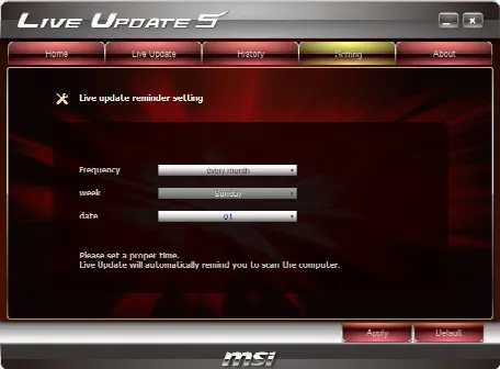 Скриншот №3 к программе MSI Live Update