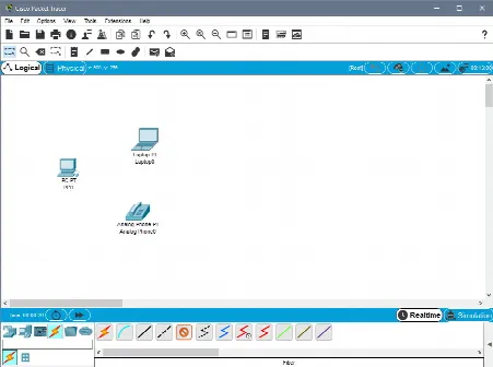 Скриншот №1 к программе Cisco Packet Tracer