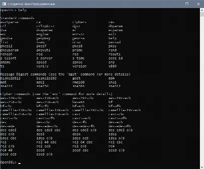 Скриншот №1 к программе OpenSSL