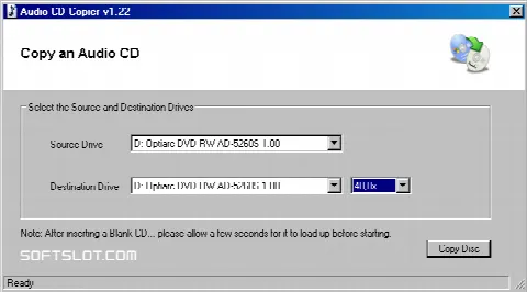 Скриншот №1 к программе Audio CD Copier