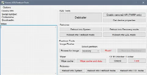 Скриншот №1 к программе Xiaomi ADB/Fastboot Tools