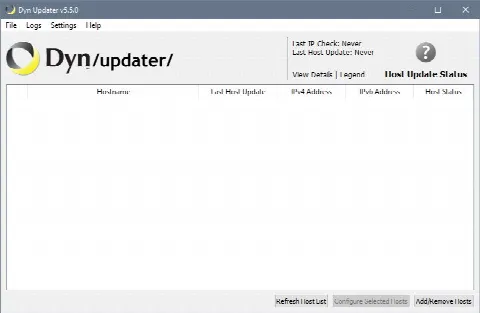 Скриншот №1 к программе Dyn Updater