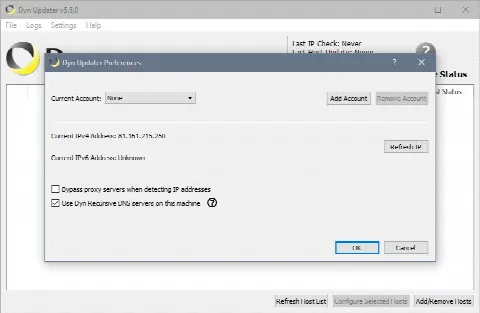 Скриншот №2 к программе Dyn Updater