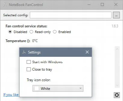 Скриншот №1 к программе NoteBook FanControl