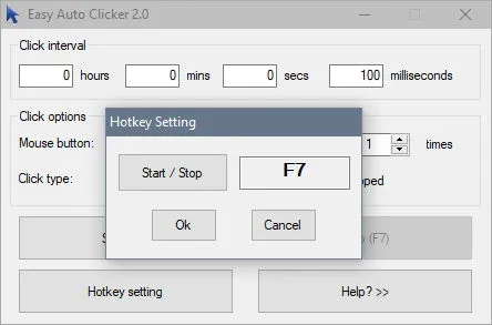 Скриншот №2 к программе Easy Auto Clicker