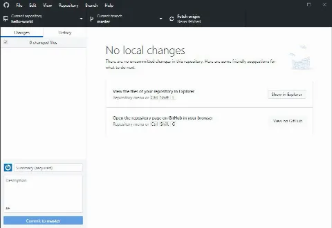 Скриншот №1 к программе GitHub Desktop