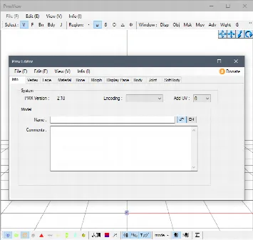 Скриншот №1 к программе PMX Editor