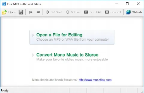 Скриншот №1 к программе Free MP3 Cutter and Editor