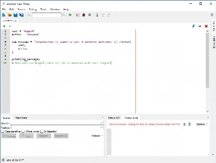 Скриншот №1 к программе Wing IDE 101