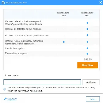 Скриншот №4 к программе EaseUS MobiSaver Free