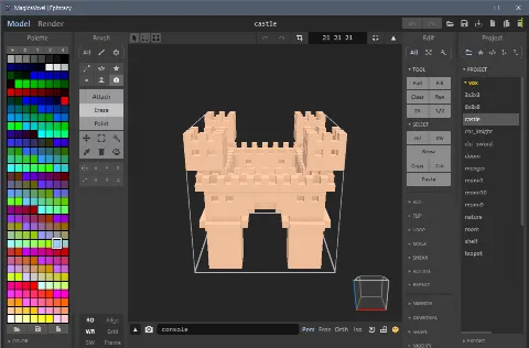 Скриншот №1 к программе MagicaVoxel