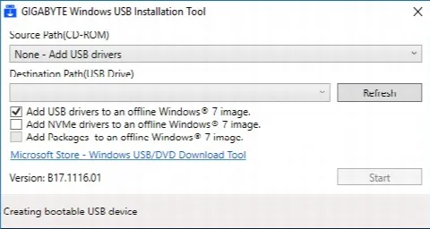 Скриншот №1 к программе Windows USB Installation Tool