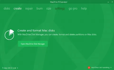 Скриншот №2 к программе MacDrive Standard