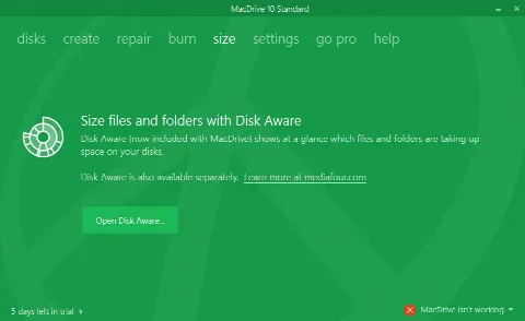 Скриншот №4 к программе MacDrive Standard