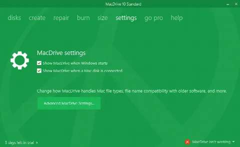 Скриншот №5 к программе MacDrive Standard