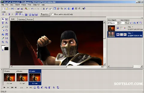 Скриншот №1 к программе Ulead Gif Animator