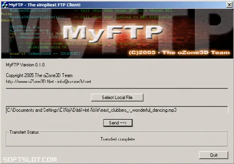 Скриншот №1 к программе MyFTP
