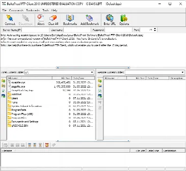 Скриншот №1 к программе BulletProof FTP