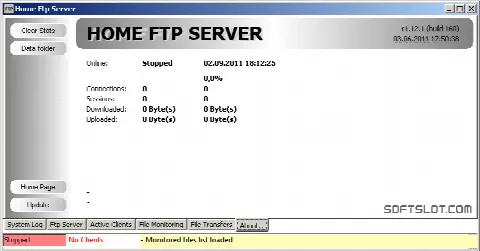 Скриншот №1 к программе Home FTP Server