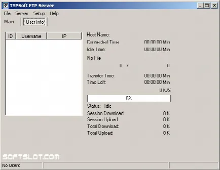 Скриншот №1 к программе TYPSoft FTP Server