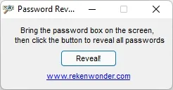 Скриншот №1 к программе Password Revealer