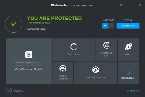 Скриншот №1 к программе BitDefender Total Security