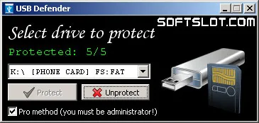 Скриншот №1 к программе USB Defender