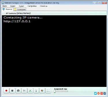 Главное окно - Webcam Surveyor