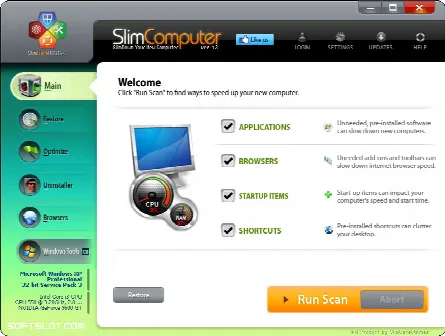 Скриншот №1 к программе SlimComputer