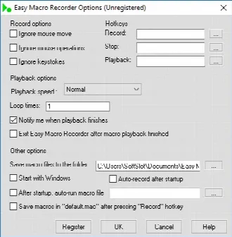 Скриншот №1 к программе Easy Macro Recorder