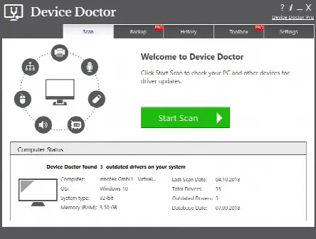 Скриншот №1 к программе Device Doctor