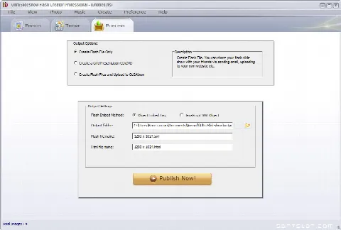 Скриншот №3 к программе UltraSlideshow Flash Creator Pro