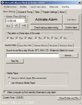Скриншот №1 к программе Alarm Clock of Justice