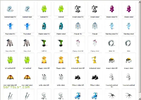 Скриншот №1 к программе Free Large Android Icons