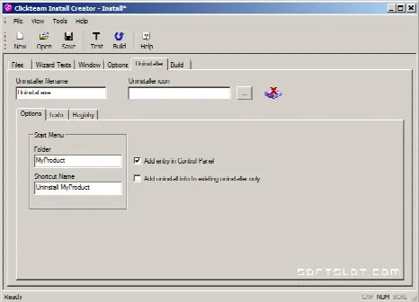 Скриншот №1 к программе Install Creator