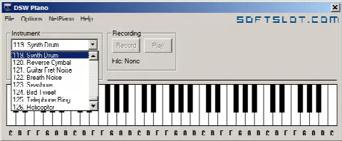 Скриншот №1 к программе DSW Piano